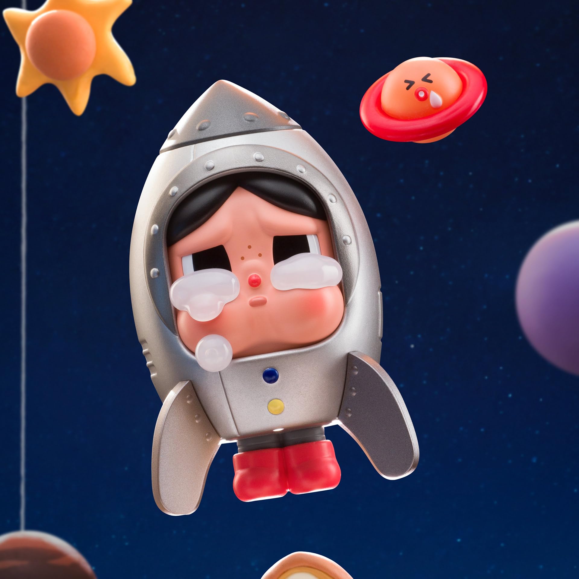 CRYBABY CRYING TO THE MOONシリーズ シクレート POP MART CRYBABY CRYING TO THE MOON SERIES FIGURES, Caixa Única